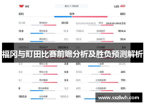 福冈与町田比赛前瞻分析及胜负预测解析